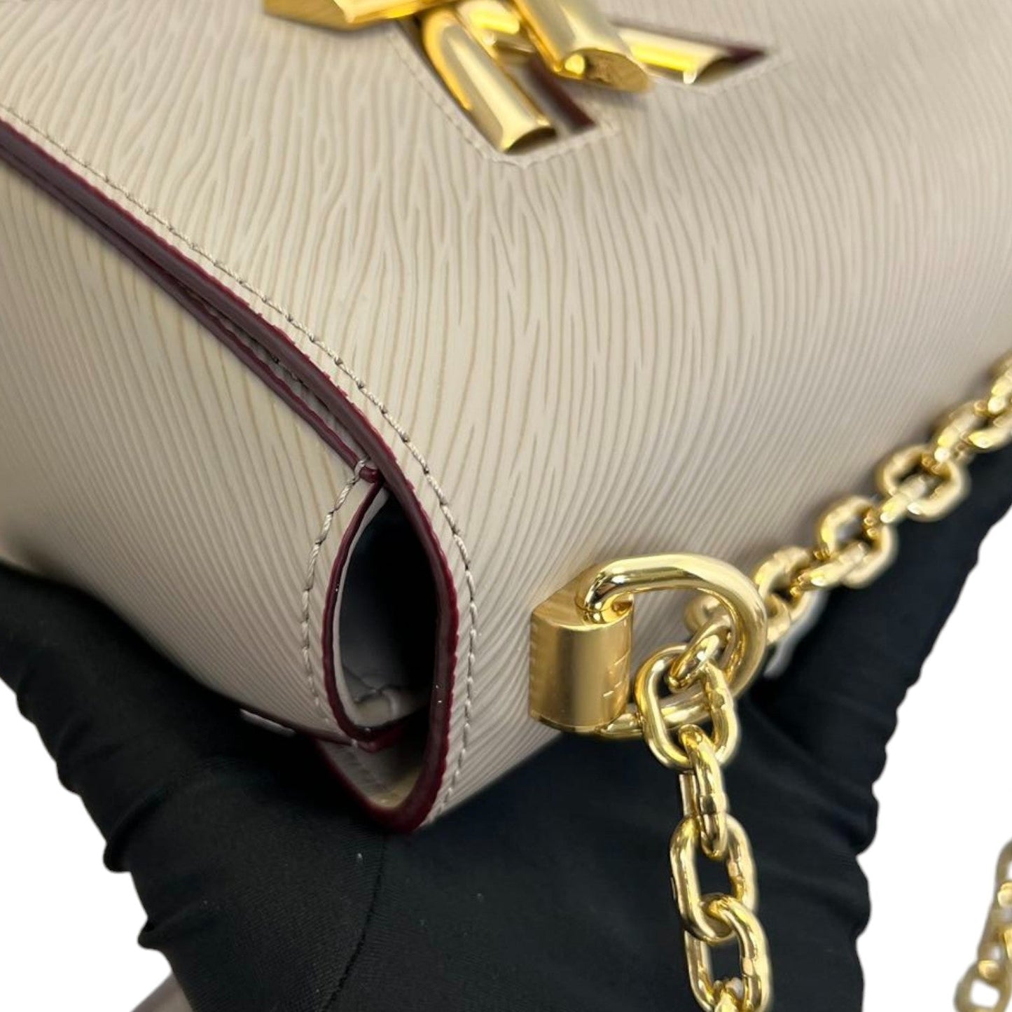 Louis-Vuitton Twist MM Shoulder Epi Beige GHW