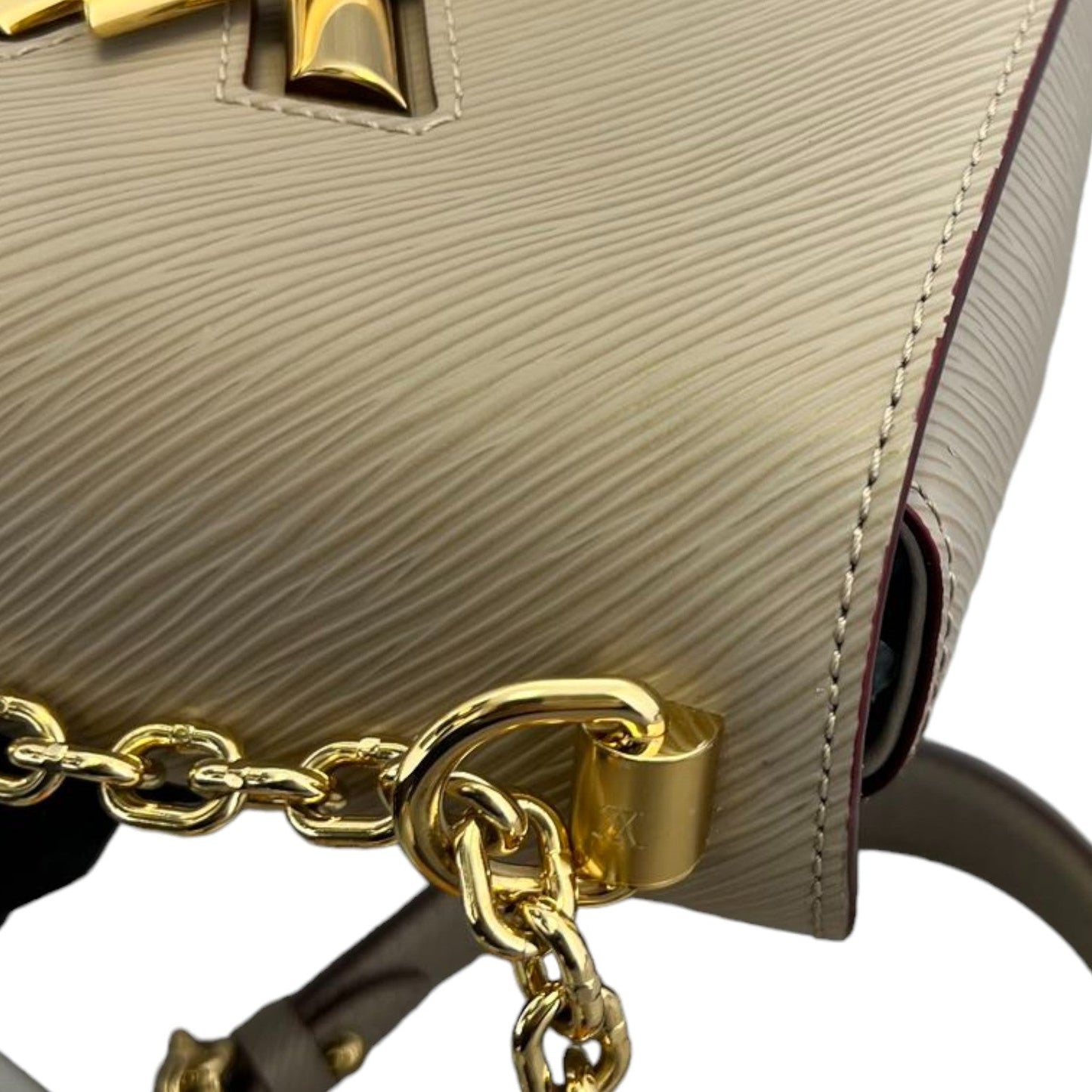 Louis-Vuitton Twist MM Shoulder Epi Beige GHW