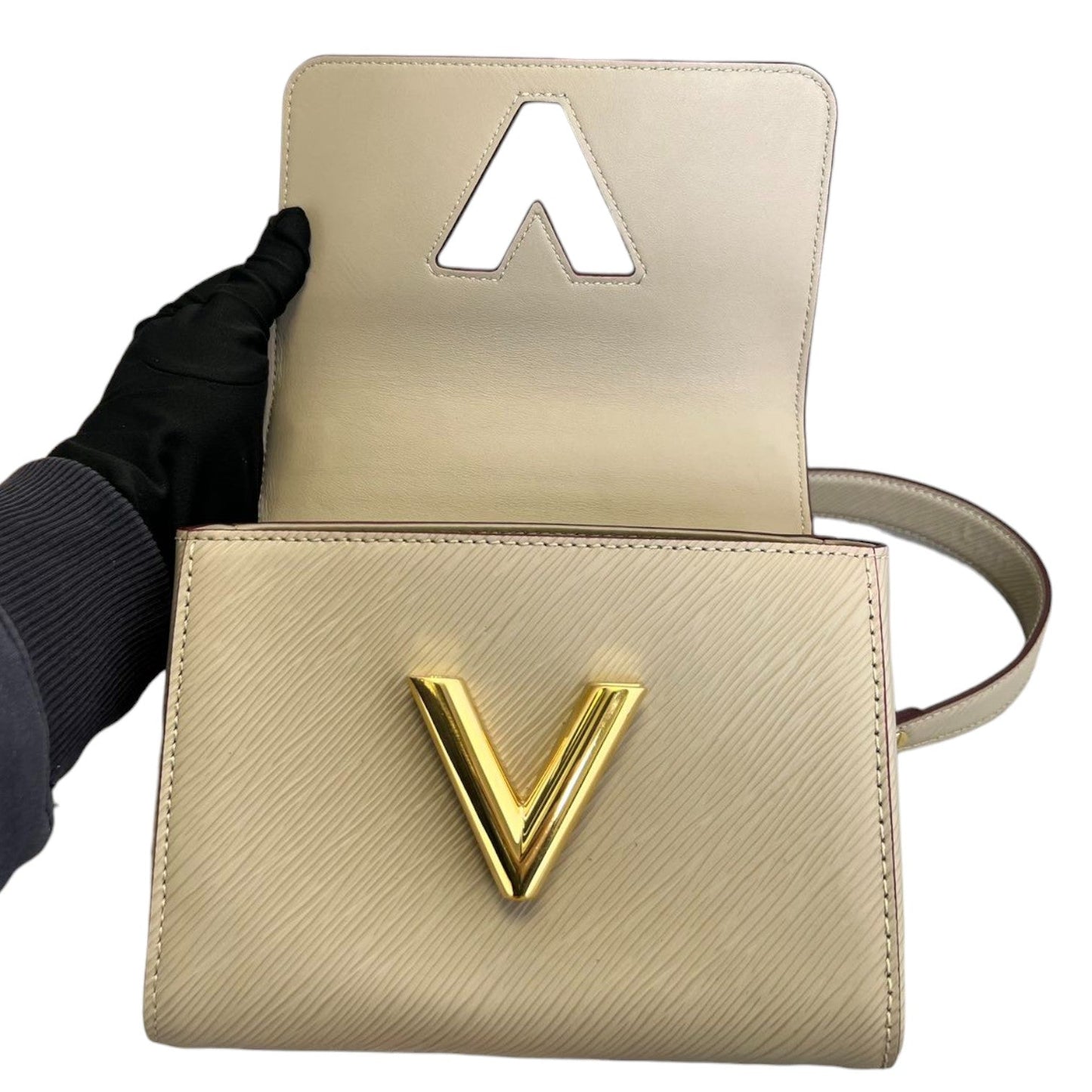 Louis-Vuitton Twist MM Shoulder Epi Beige GHW