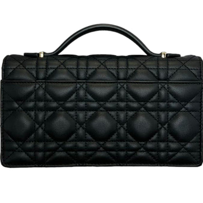 Miss Dior Mini Lambskin Cannage Black GHW