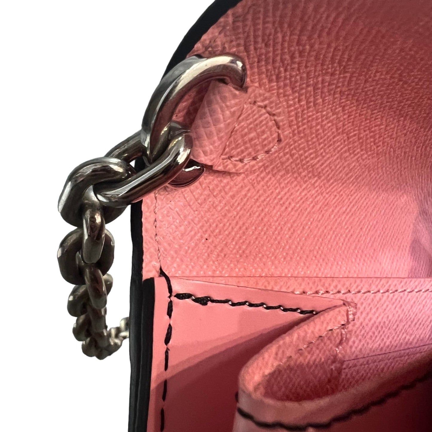 Louis-Vuitton Twist Chain Wallet Chain Flower Print Epi Pink SHW