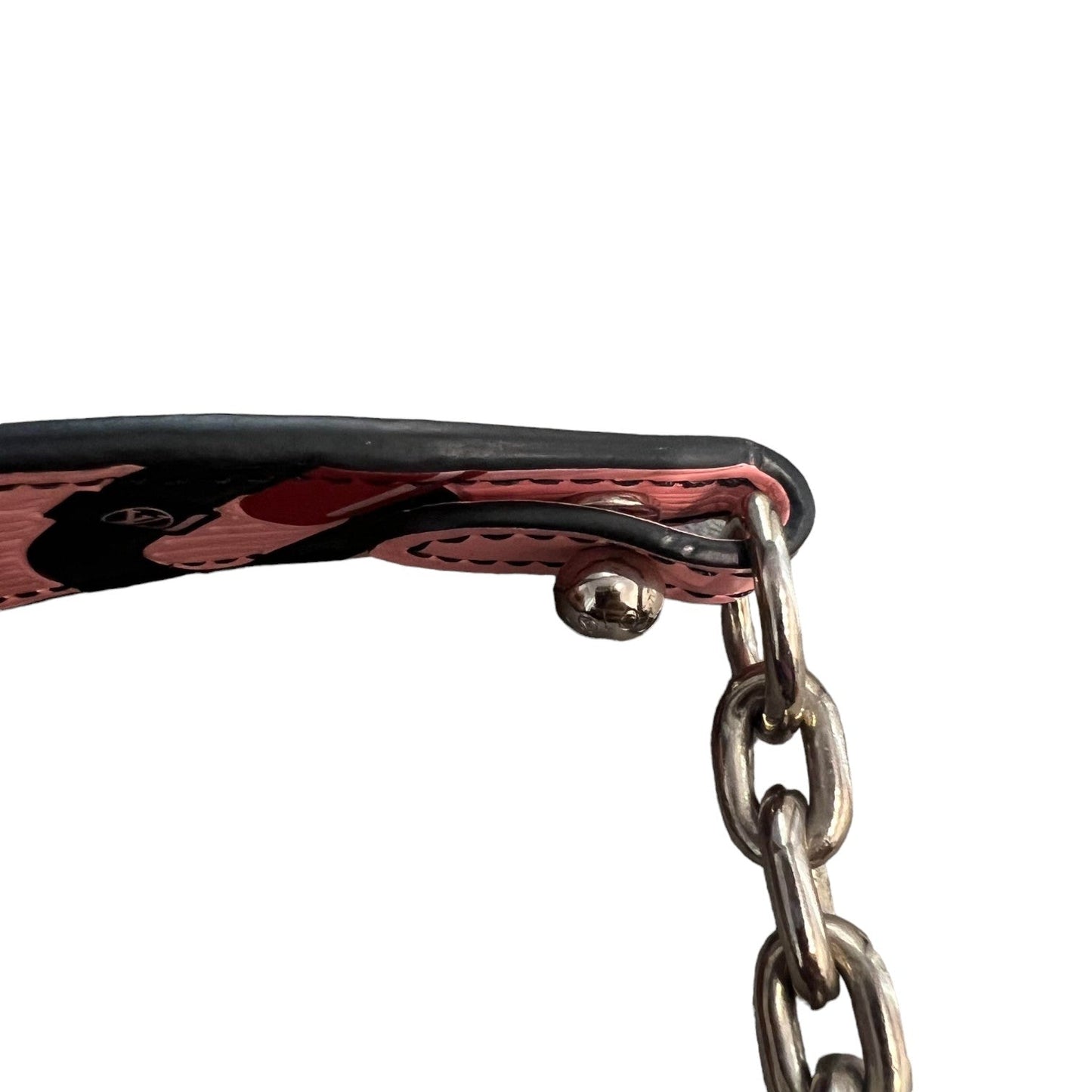 Louis-Vuitton Twist Chain Wallet Chain Flower Print Epi Pink SHW