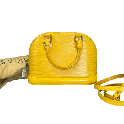 Louis-Vuitton Alma BB Epi Jacquard Yellow SHW