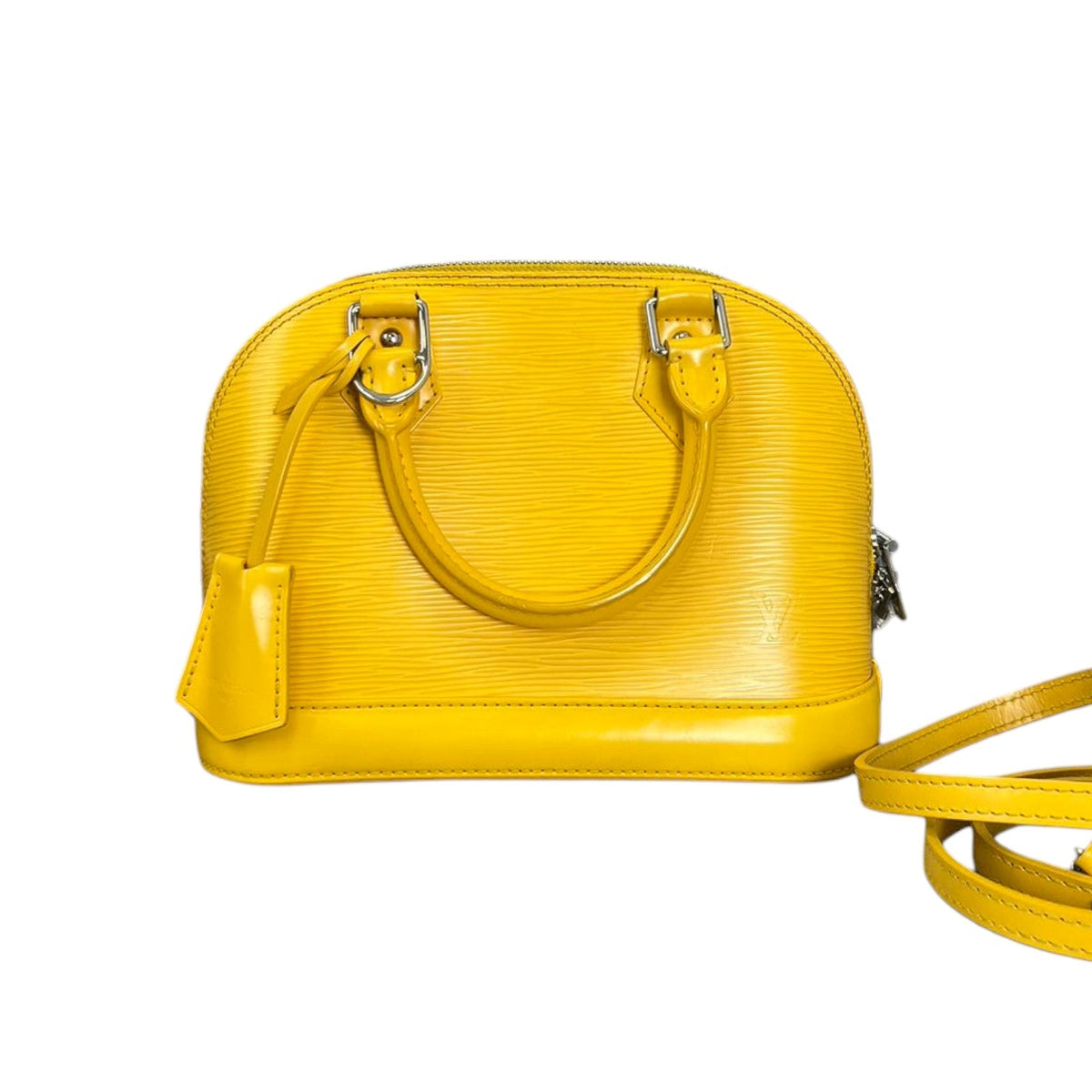 Louis-Vuitton Alma BB Epi Jacquard Yellow SHW