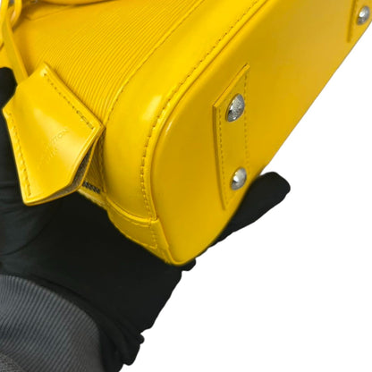 Louis-Vuitton Alma BB Epi Jacquard Yellow SHW