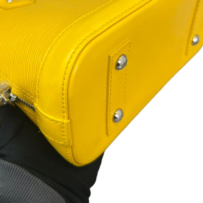 Louis-Vuitton Alma BB Epi Jacquard Yellow SHW