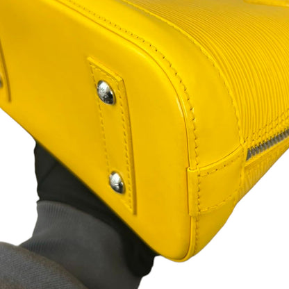 Louis-Vuitton Alma BB Epi Jacquard Yellow SHW