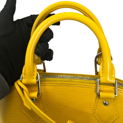 Louis-Vuitton Alma BB Epi Jacquard Yellow SHW
