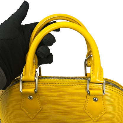 Louis-Vuitton Alma BB Epi Jacquard Yellow SHW