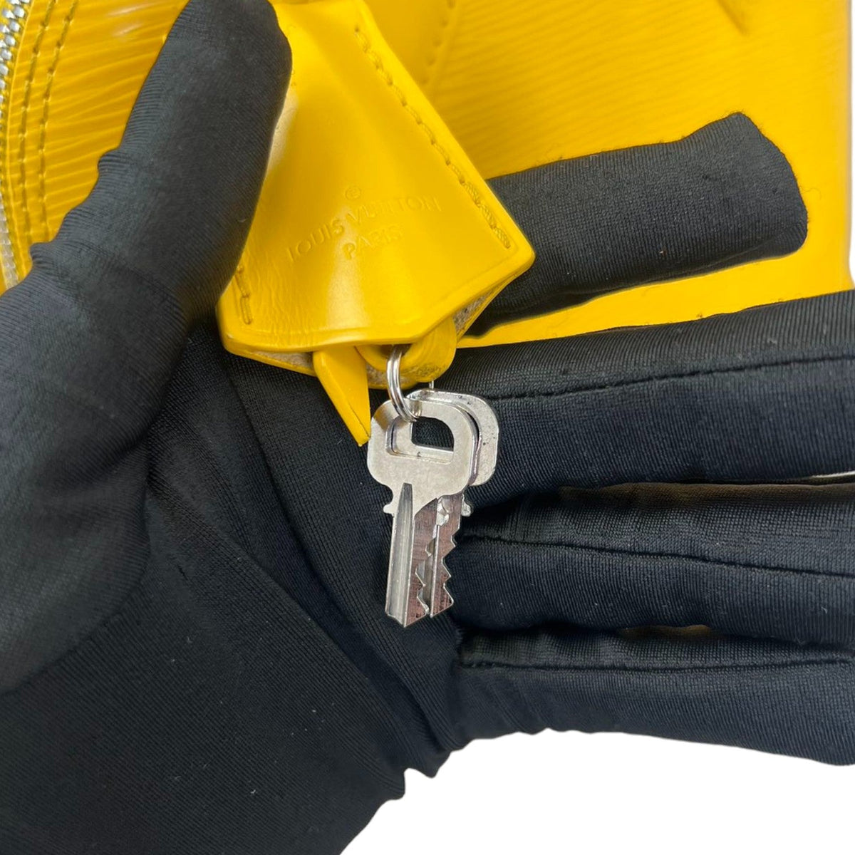 Louis-Vuitton Alma BB Epi Jacquard Yellow SHW