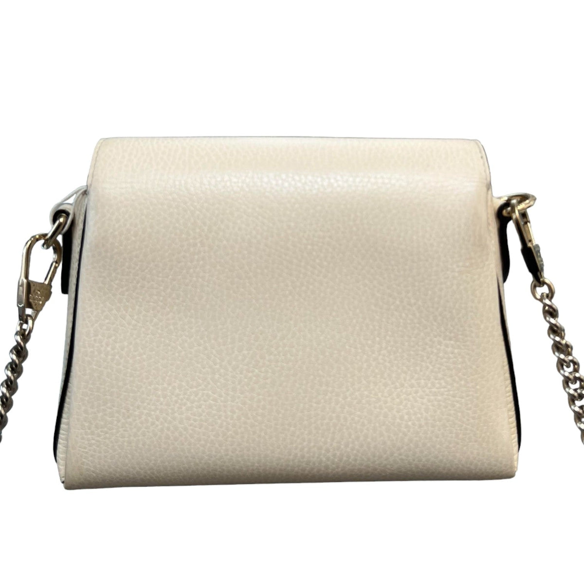 Gucci Dollar Interlocking Small Crossbody Calfskin Off White GHW