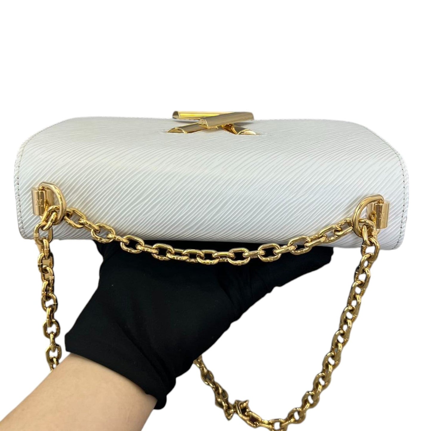 Louis-Vuitton Twist PM Shoulder Epi White GHW