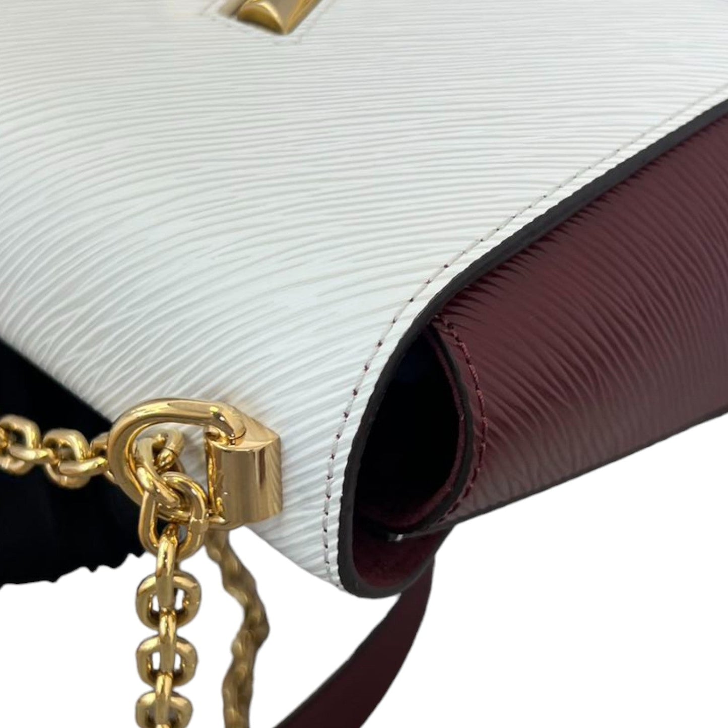 Louis-Vuitton Twist PM Shoulder Epi White GHW