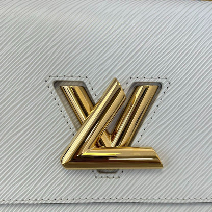 Louis-Vuitton Twist PM Shoulder Epi White GHW