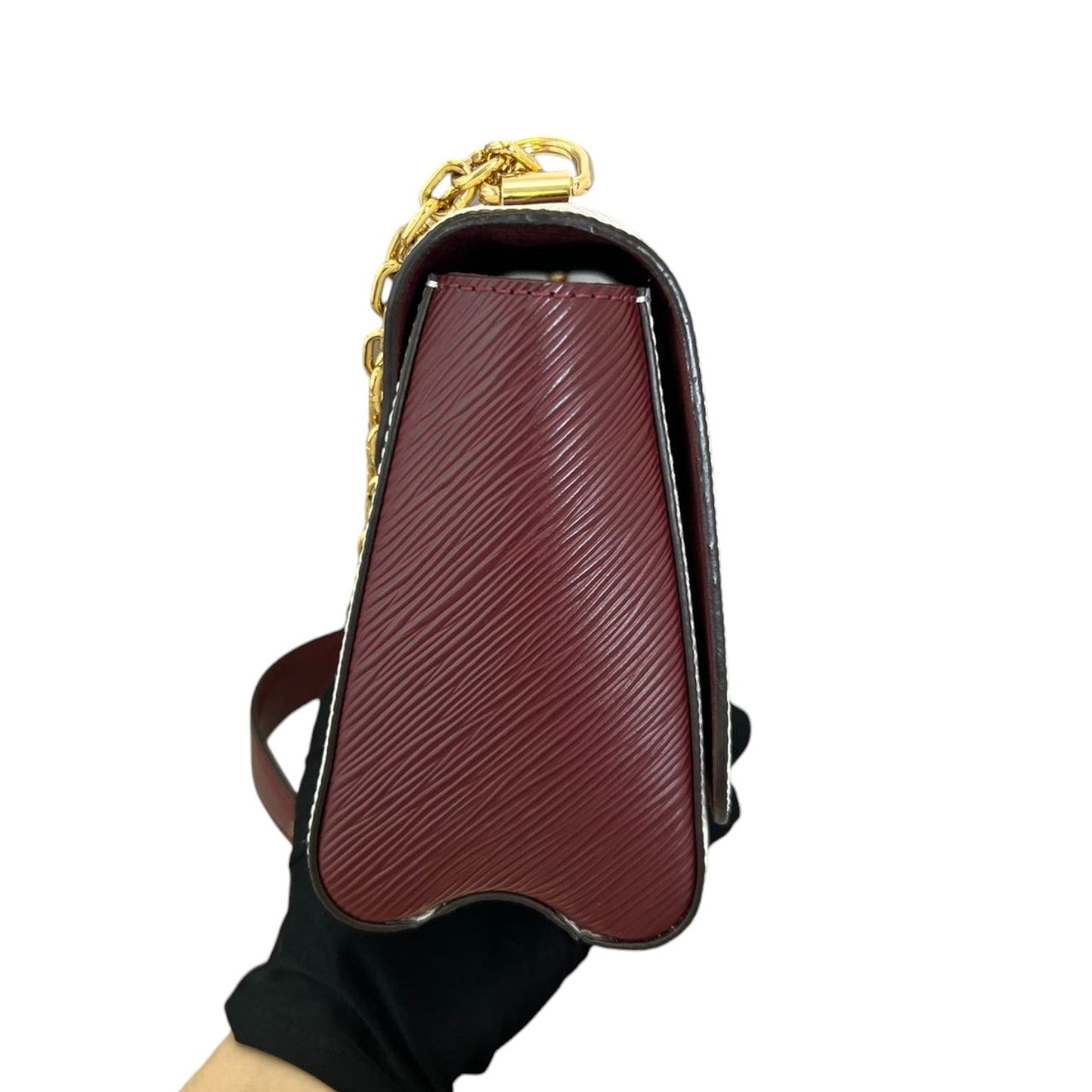 Louis-Vuitton Twist PM Shoulder Epi White GHW