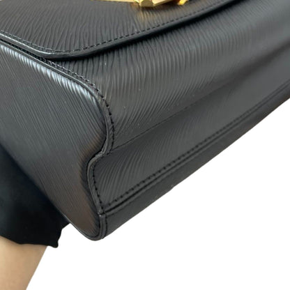 Louis-Vuitton Twist MM Top Handle Shoulder Epi Black GHW