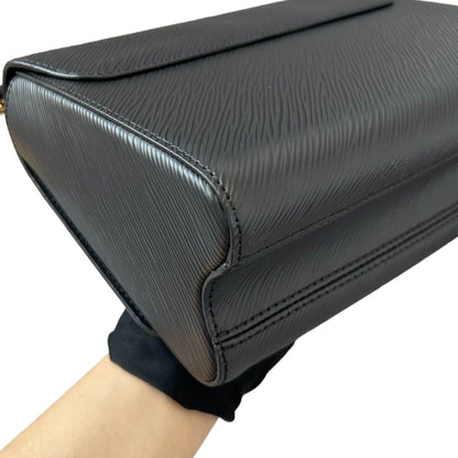Louis-Vuitton Twist MM Top Handle Shoulder Epi Black GHW