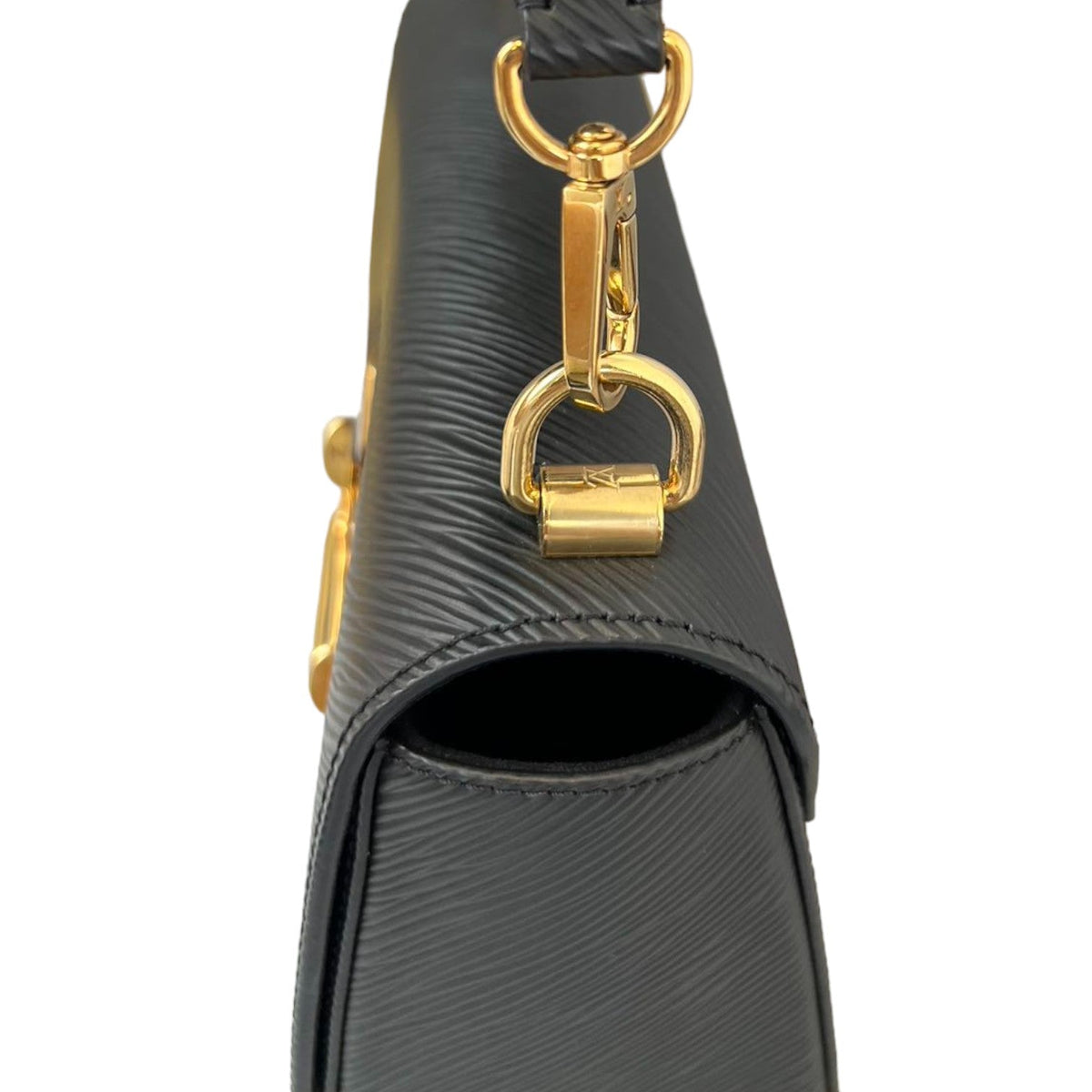 Louis-Vuitton Twist MM Top Handle Shoulder Epi Black GHW