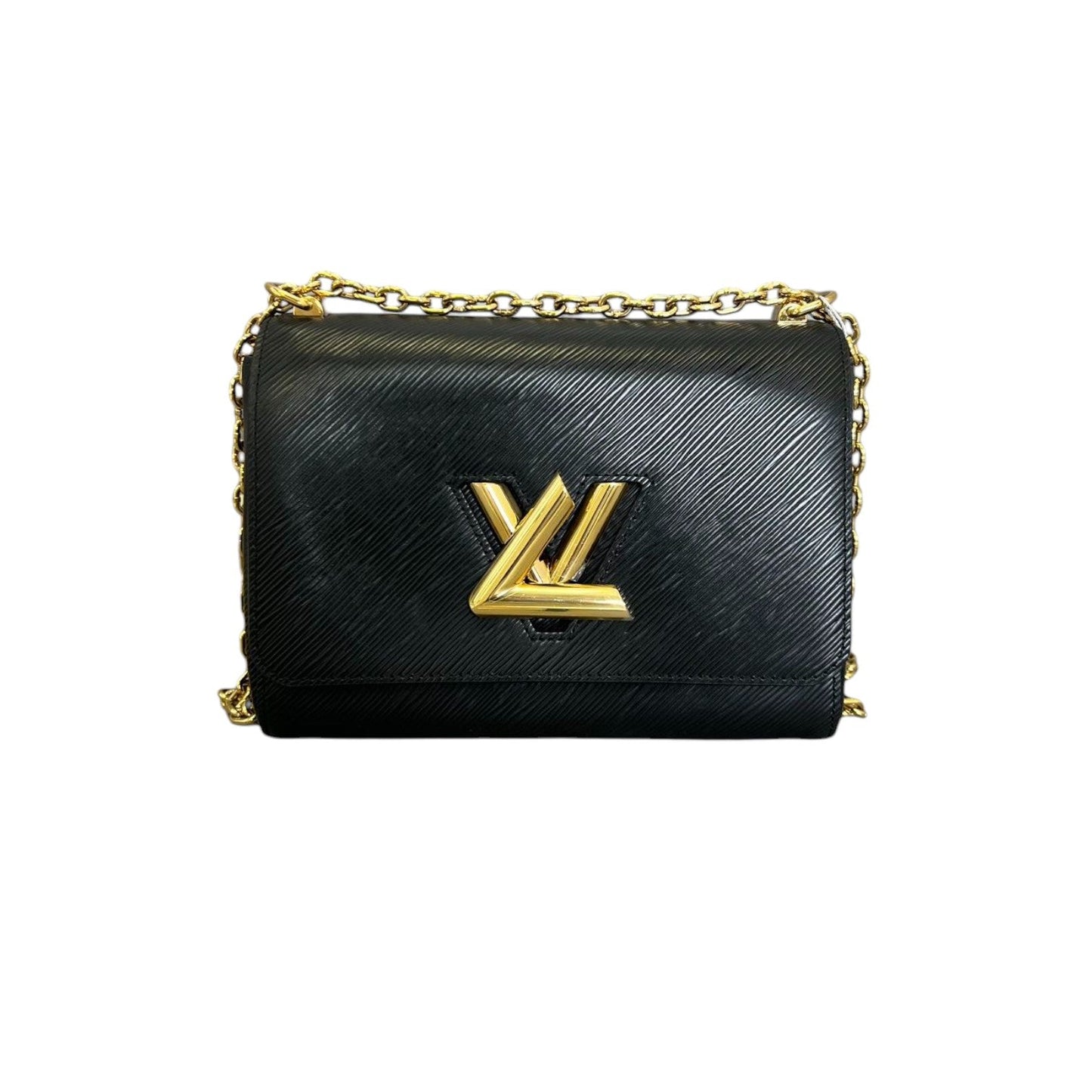 Louis-Vuitton Twist MM Shoulder Epi Black GHW
