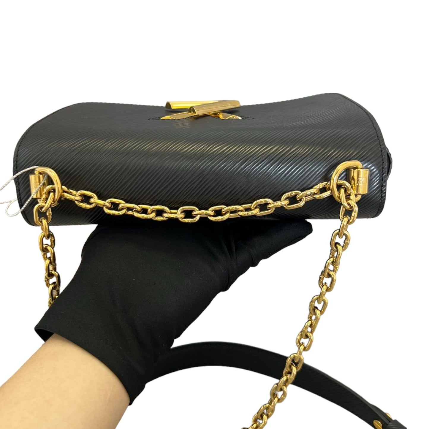 Louis-Vuitton Twist MM Shoulder Epi Black GHW