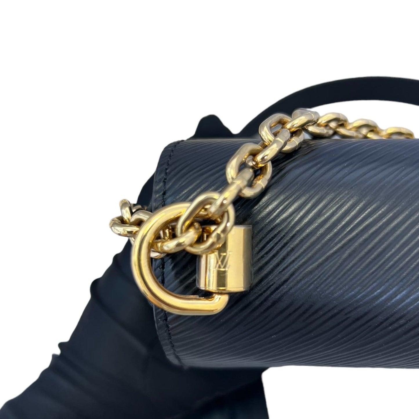 Louis-Vuitton Twist MM Shoulder Epi Black GHW