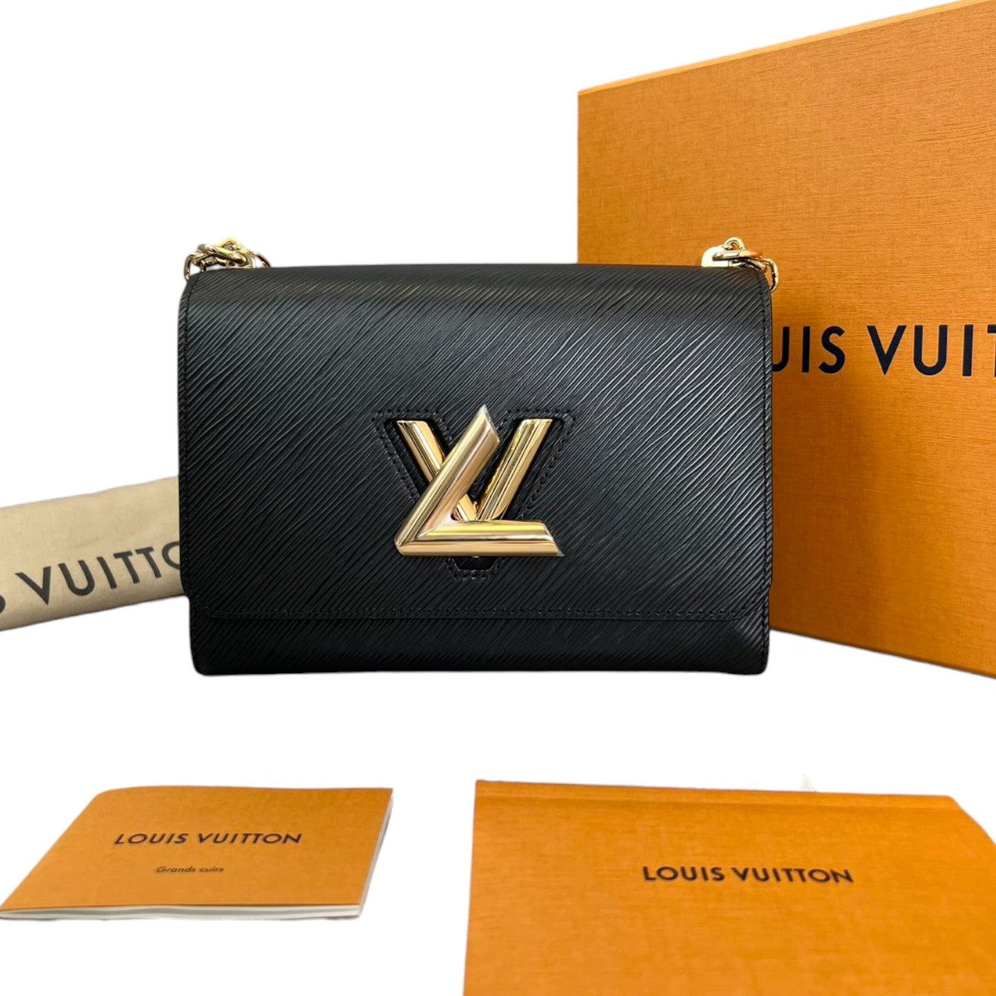 Louis-Vuitton Twist MM Shoulder Epi Leather Black GHW