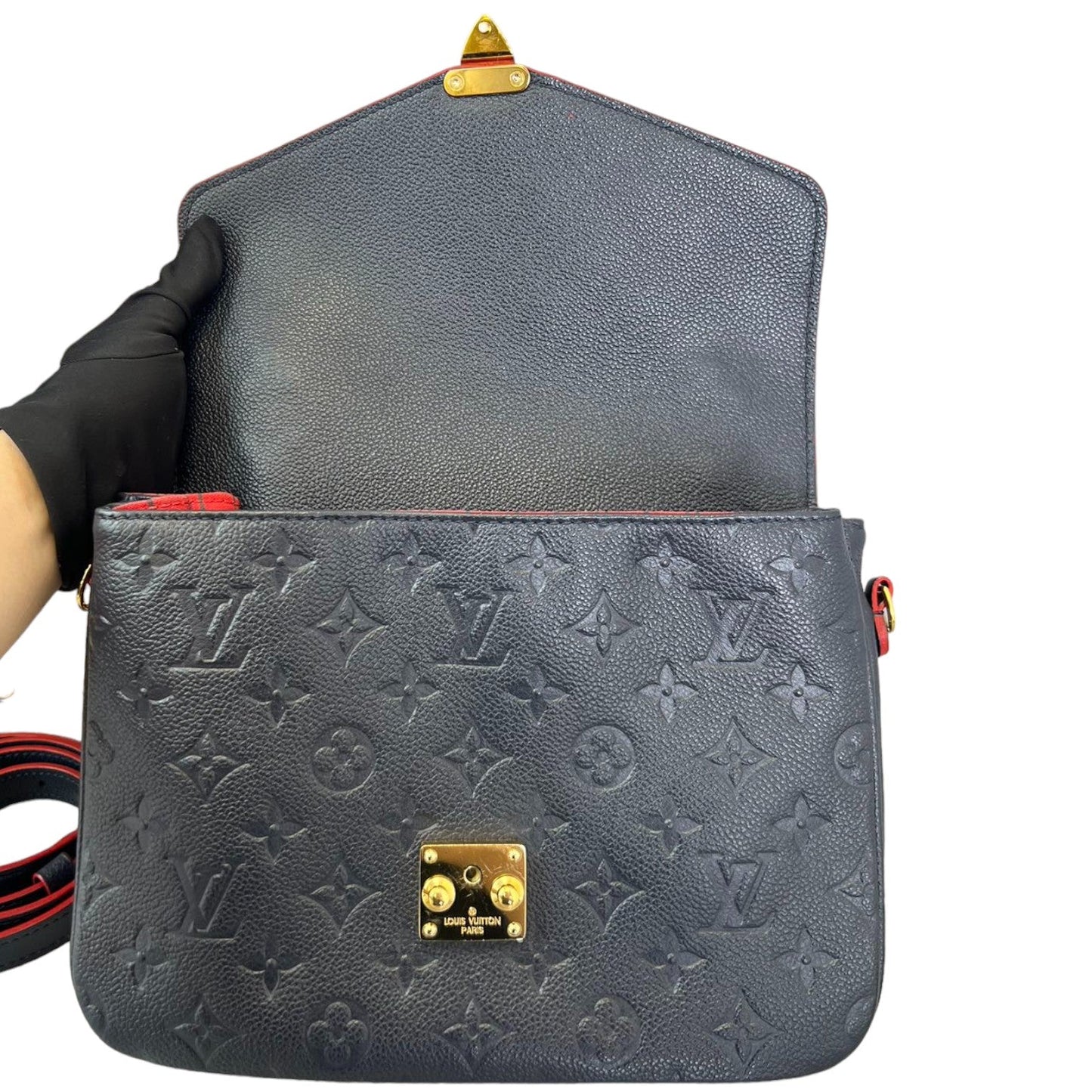 Louis-Vuitton Pochette Metis Empreinte Blue GHW