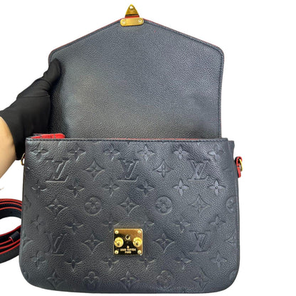 Louis-Vuitton Pochette Metis Empreinte Blue GHW