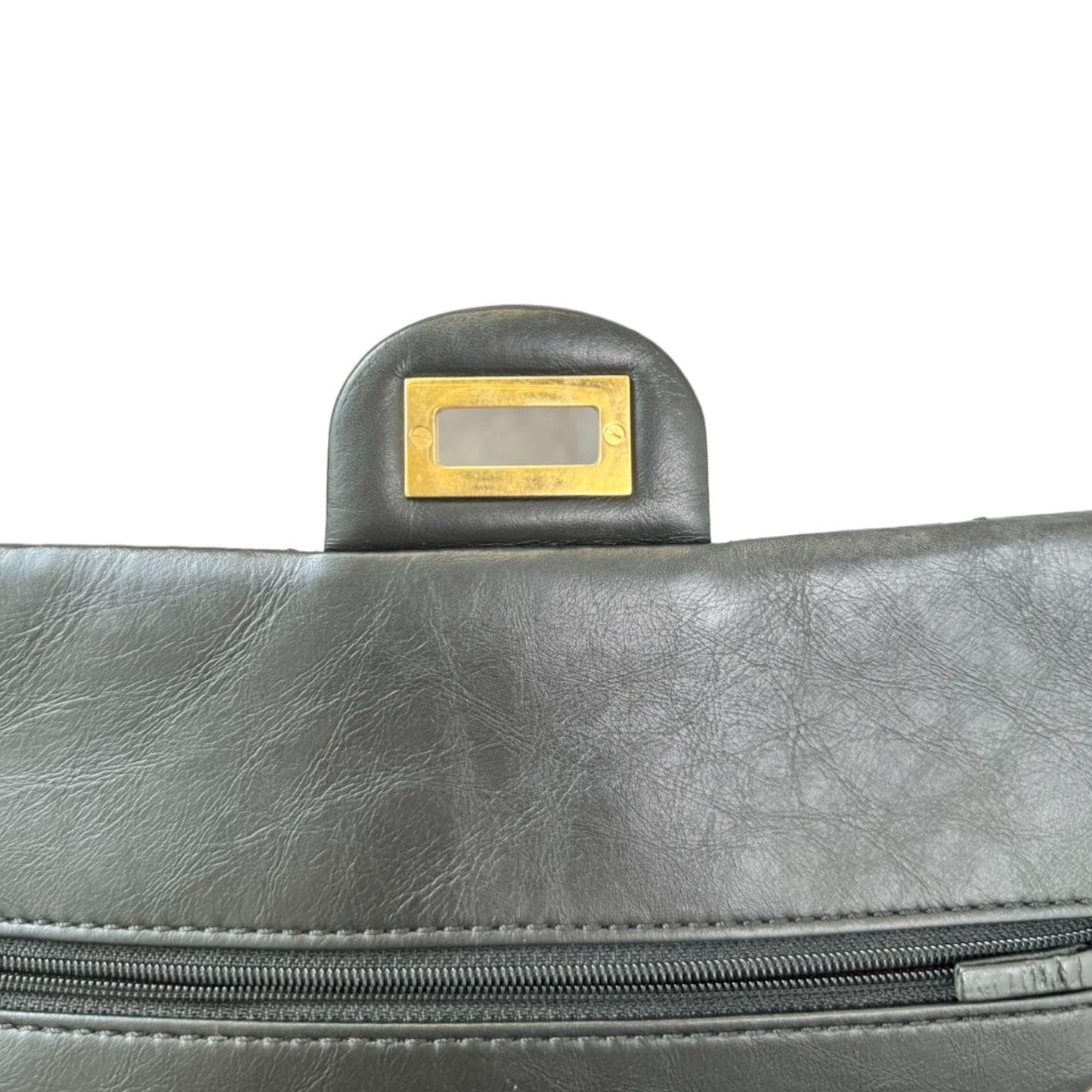 2.55 Reissue 225 Flap Aged Calfskin Black GHW