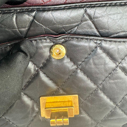 2.55 Reissue 225 Flap Aged Calfskin Black GHW