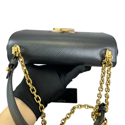 Louis-Vuitton Twist MM Shoulder Epi Black GHW