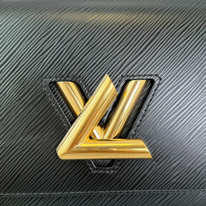Louis-Vuitton Twist MM Shoulder Epi Black GHW