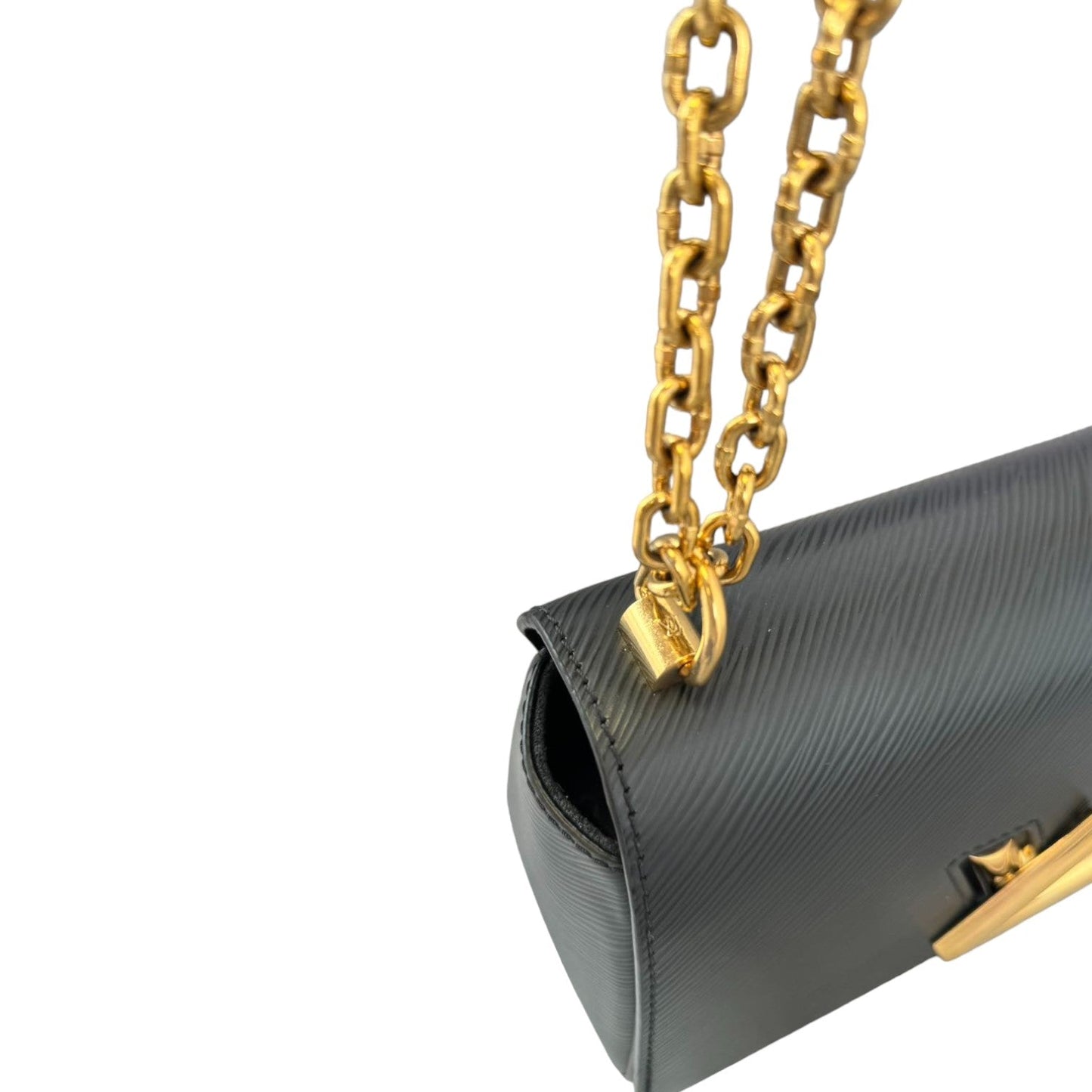 Louis-Vuitton Twist MM Shoulder Epi Black GHW
