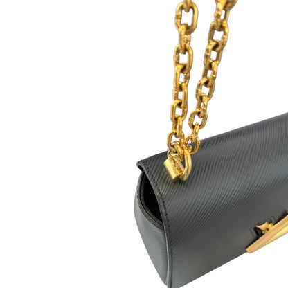 Louis-Vuitton Twist MM Shoulder Epi Black GHW
