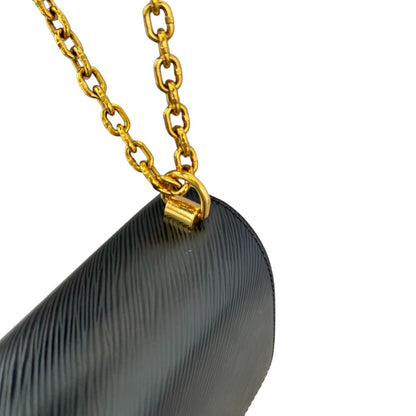 Louis-Vuitton Twist MM Shoulder Epi Black GHW