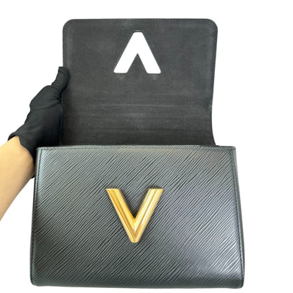 Louis-Vuitton Twist MM Shoulder Epi Black GHW