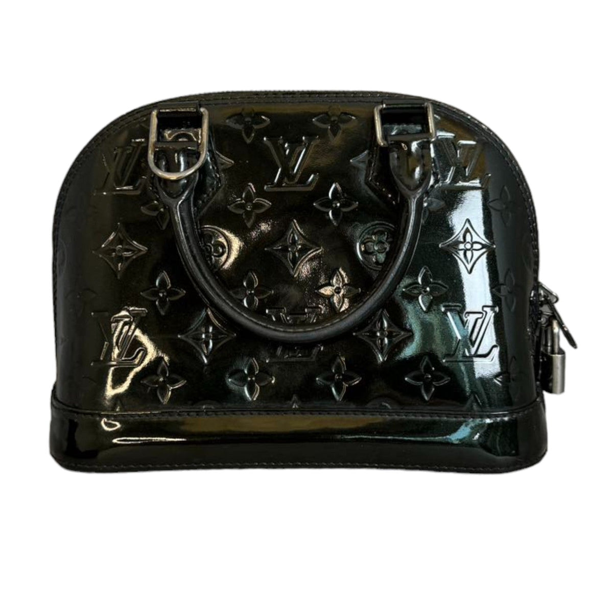 Louis-Vuitton Alma BB Vernis  Patent Black SHW