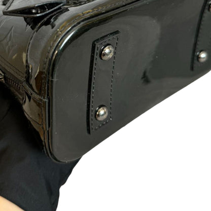Louis-Vuitton Alma BB Vernis  Patent Black SHW