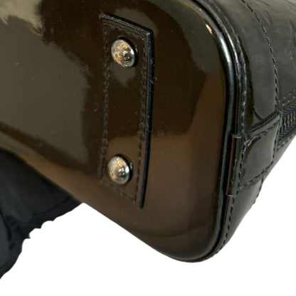 Louis-Vuitton Alma BB Vernis  Patent Black SHW