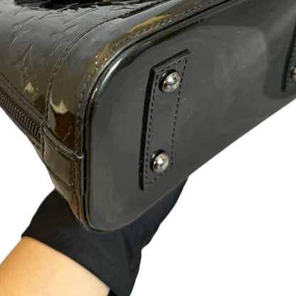 Louis-Vuitton Alma BB Vernis  Patent Black SHW