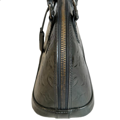 Louis-Vuitton Alma BB Vernis  Patent Black SHW