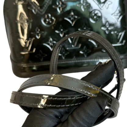 Louis-Vuitton Alma BB Vernis  Patent Black SHW