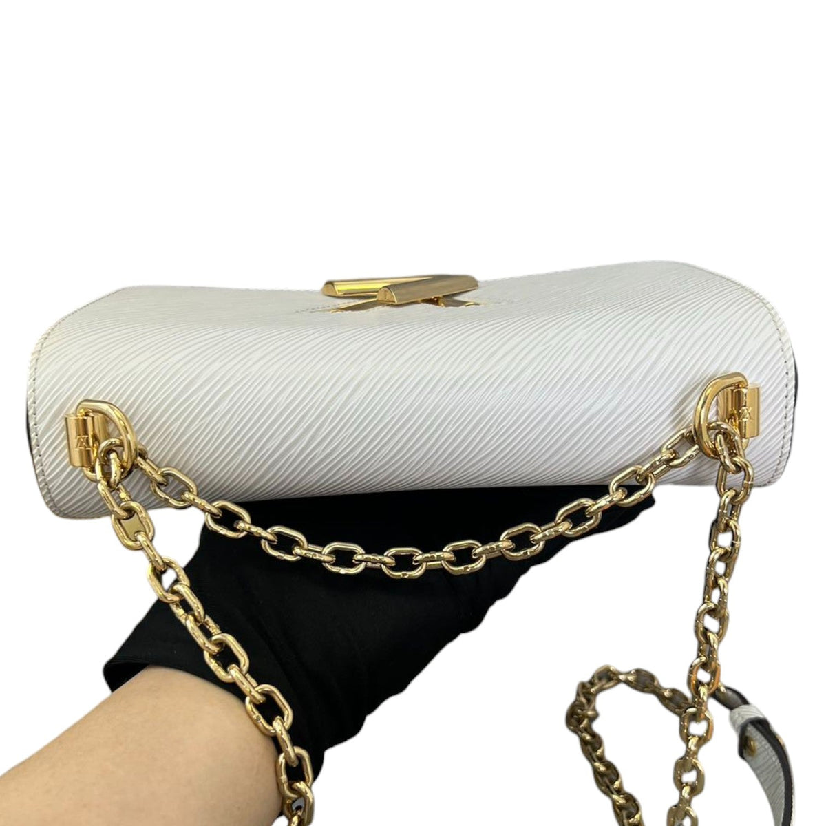 Louis-Vuitton Twist PM Shoulder Epi Leather White GHW