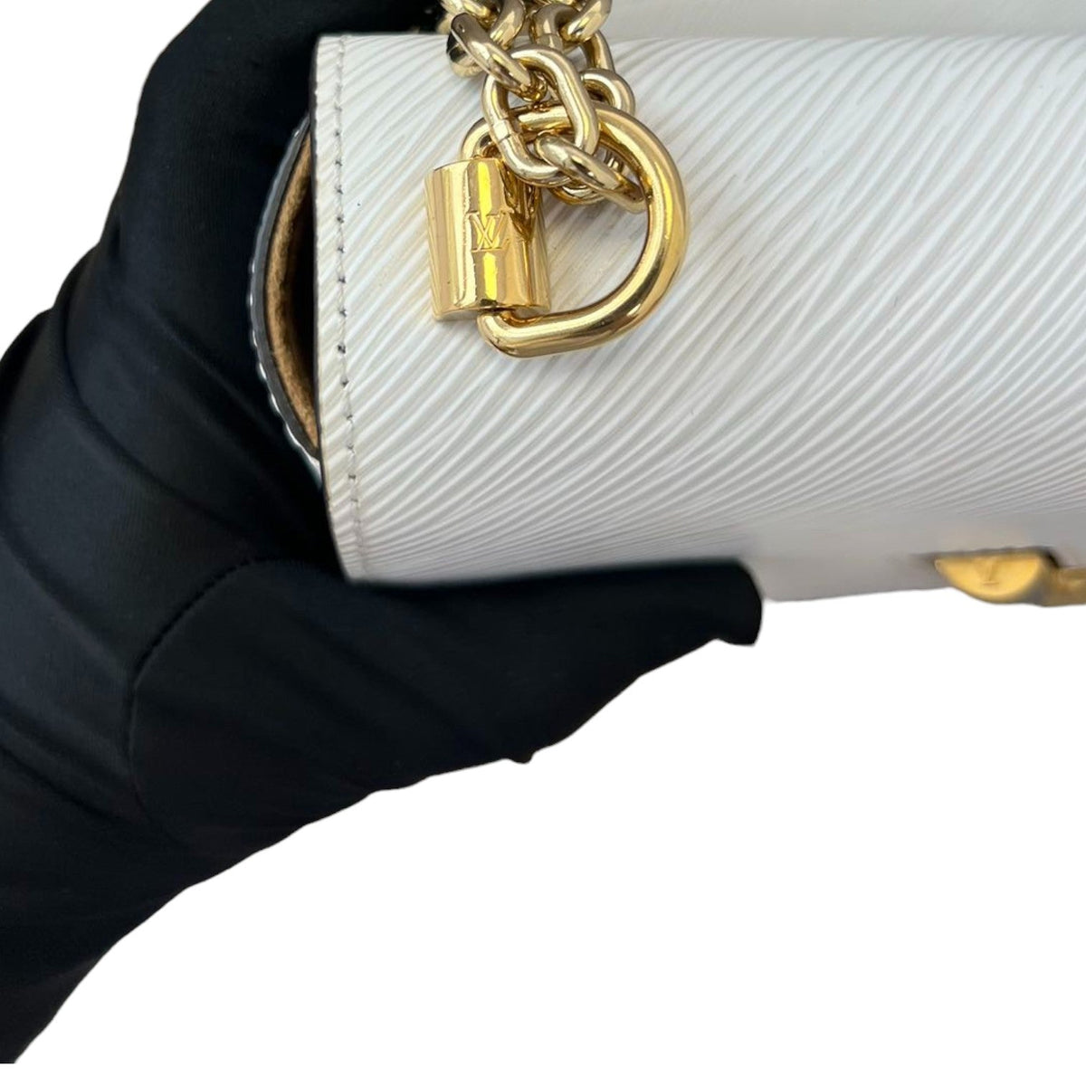 Louis-Vuitton Twist PM Shoulder Epi Leather White GHW