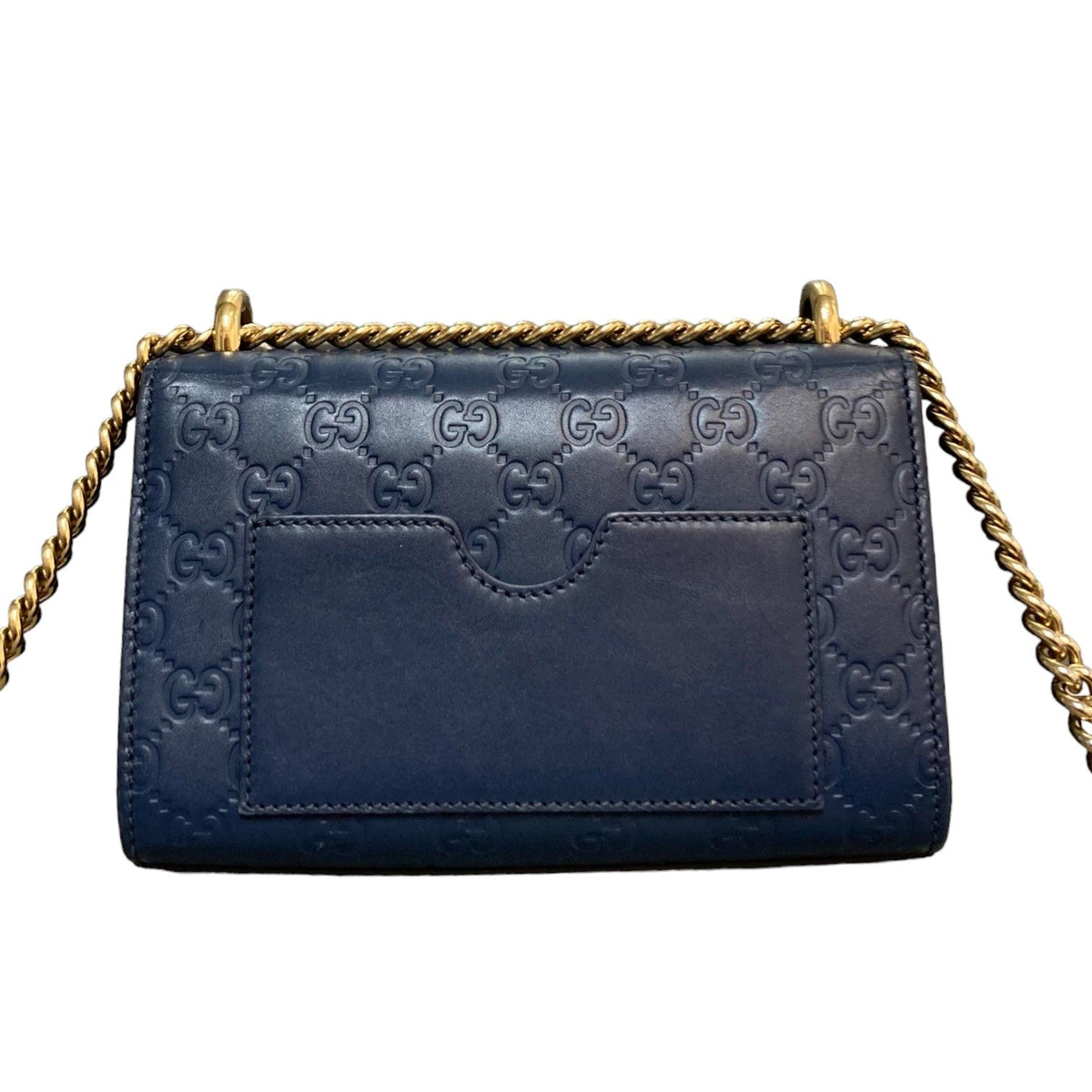 Gucci Guccissima Padlock Small Shoulder Blue GHW