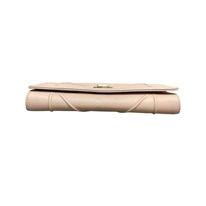 Diorama Chain Wallet Grained Calfskin Light Pink GHW