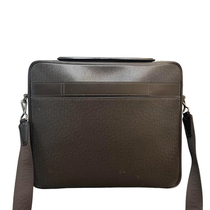 Louis-Vuitton Briefcase Taiga Leather Brown SHW