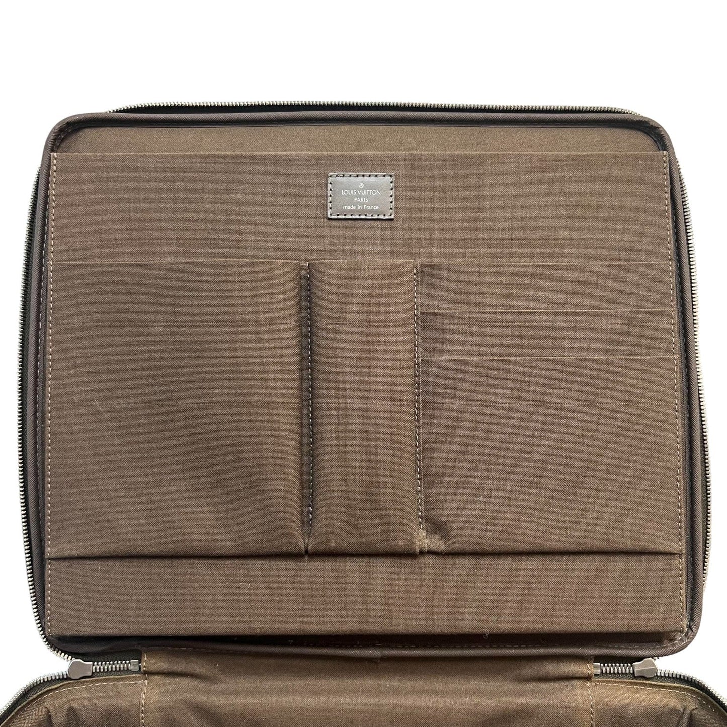Louis-Vuitton Briefcase Taiga Leather Brown SHW