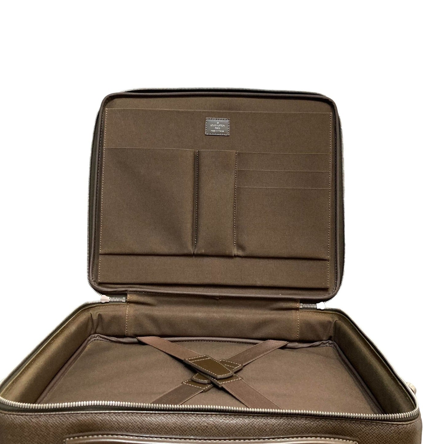 Louis-Vuitton Briefcase Taiga Leather Brown SHW