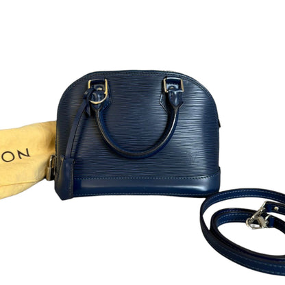 Louis-Vuitton Alma BB Epi Leather Indigo SHW